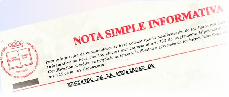 Exemple de nota simple espagnole officielle